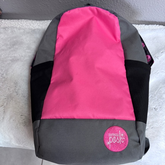 Perfectly Posh~Stylish pink, gray and black backpack~NWOT - Picture 13 of 14